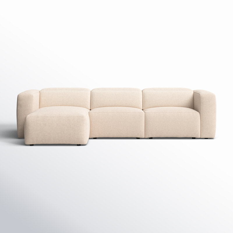 Radley 3 - Piece Upholstered Sectional, Left Hand Facing, Antigo Natural Polyester Blend