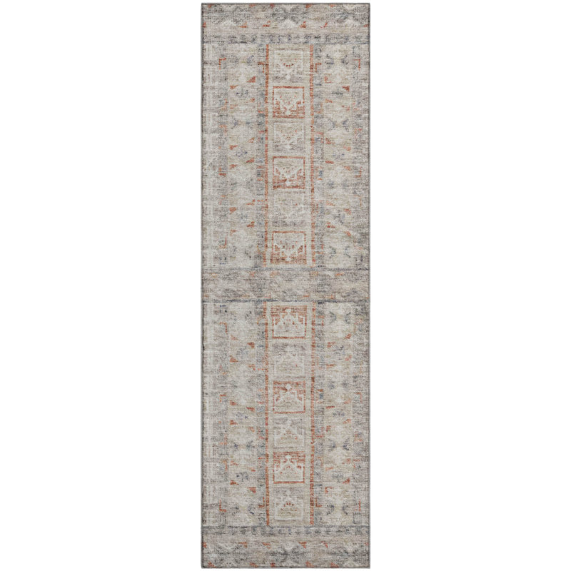 Tapis rayé de qualité supérieure Mayfield, Beige, Tapis de couloir 2 pi 3 po x 7 pi 6 po