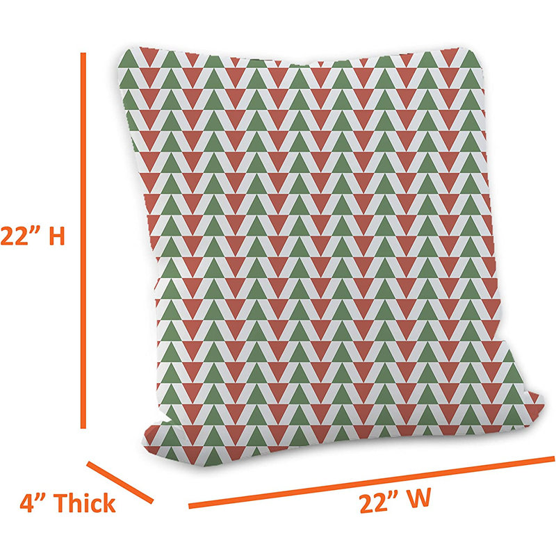 Indoor / Outdoor Ikat White Square Cushion Cover, 55.9cm x 55.9cm