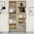 Modern Study Desk & Bookshelf Set, Oak & Black Finish, Desk: 47.2 x 30.9 x 23.6 inches | Bookshelf: 35.4 x 65.9 x 8.7 inches | 100% Melamine Coated Particle Board | Numerous Shelves, Wall-Mountable, Stylish & Functional Design-51029269