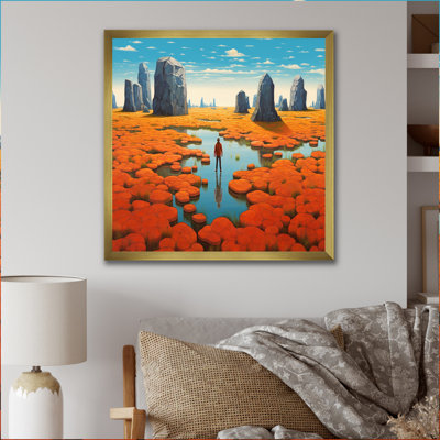 «Blossoming Alone Walking In Blooming Meadows I» sur toile