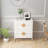 Wood Console Table with 4 Drawers,White