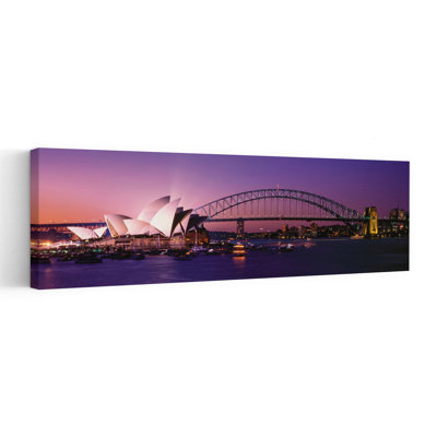 Opéra, Harbour Bridge, Sydney, Australie, architecture abstraite moderne, art mural
