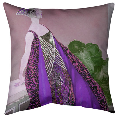 Insert de coussin décoratif en femme "art nouveau"