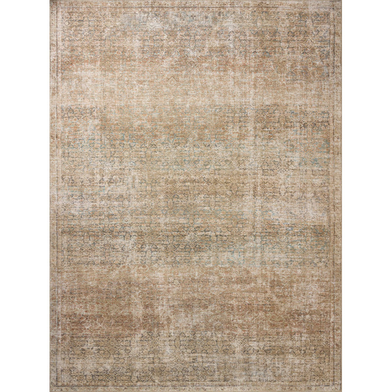 Amber Lewis x Loloi Cambria Ocean / Brick Area Rug, Rectangle 5' x 7'6"