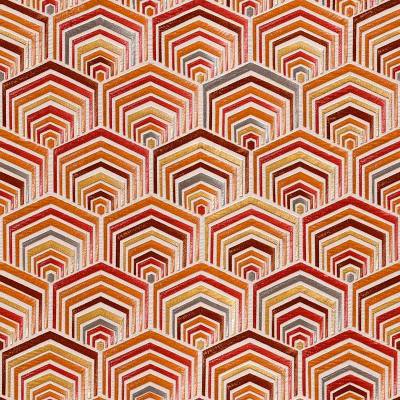 Rouleau de papier peint texturé L 33 pi x l 21 po Romeir, Bordeaux / gris / crème