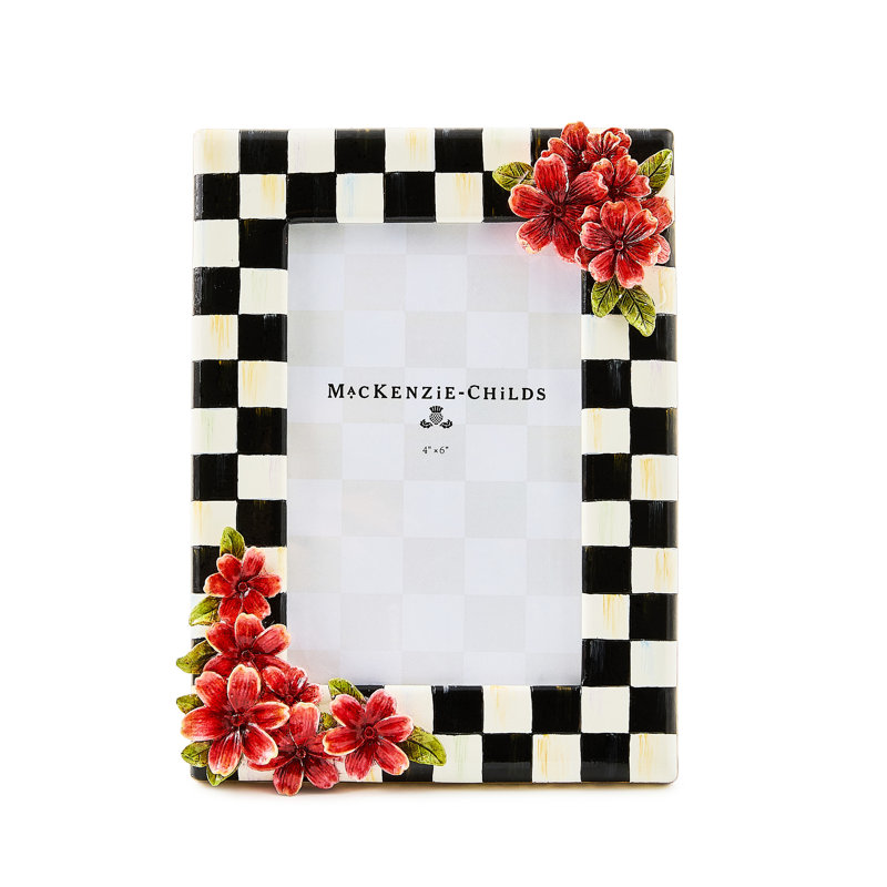 Courtly Check Floral Frame, 4" W x 6" H