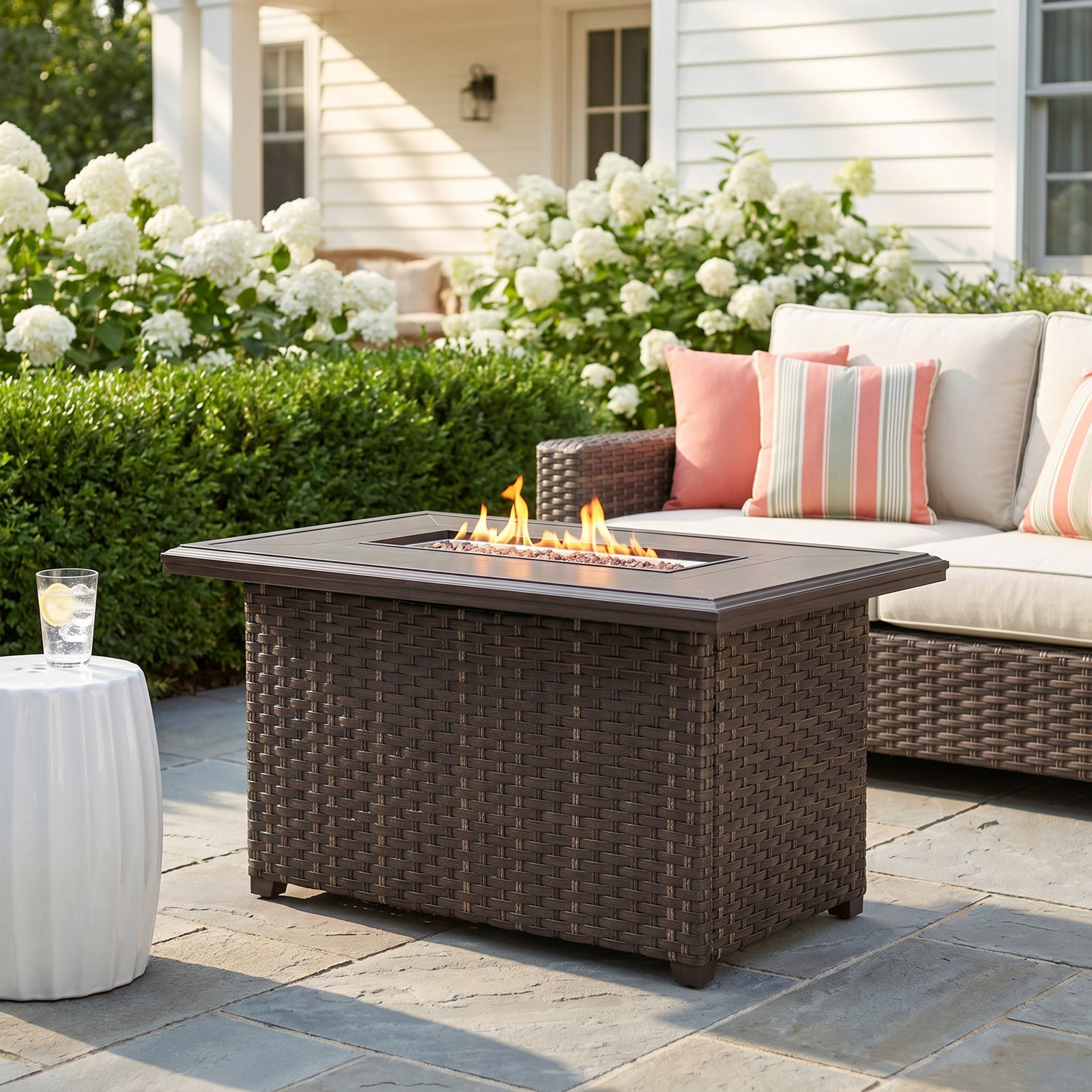 Rectangle Fire Pit Table