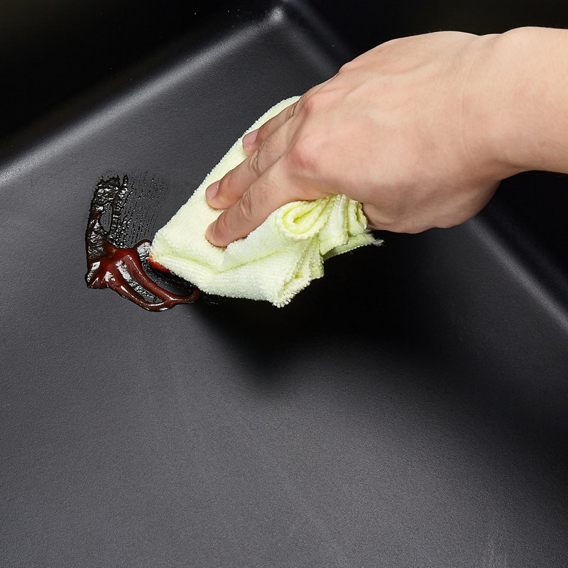 Évier de cuisine en granite à montage sur le dessus de 25 pouces pour comptoirs de bar et de télévision, en composite de quartz noir à haute durabilité, surface à égratignure, bouchon de kit de drain fourni, s'adapte aux plaques de cuisson pour casseroles