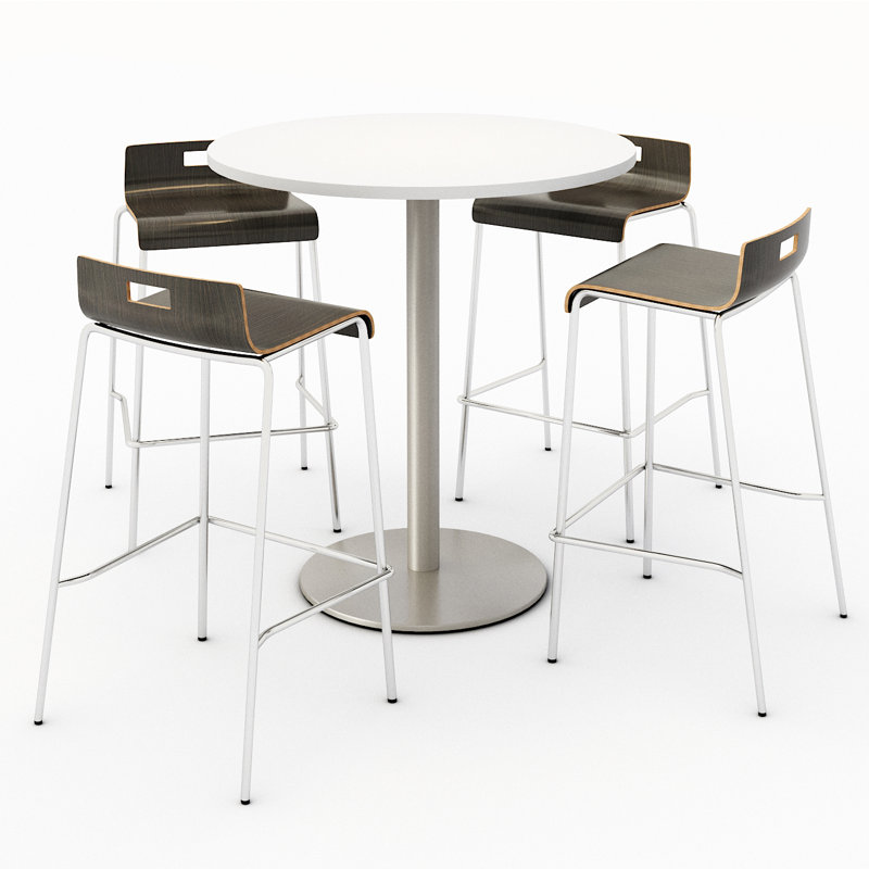 Ensemble de table de salle à manger et de chaises 36 po L, H 41 po x L 36 po x L 36 po, Espresso