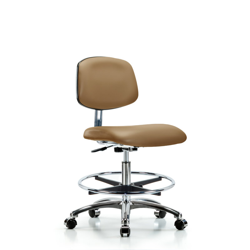 Yareli Drafting Chair, Casters, Taupe