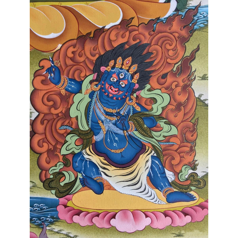 Chengrezig | Lokeshwora Thangka (Brocadeless Thangka)