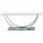 Amelia Chrome Rectangular U-Shaped Glass Top Coffee Table