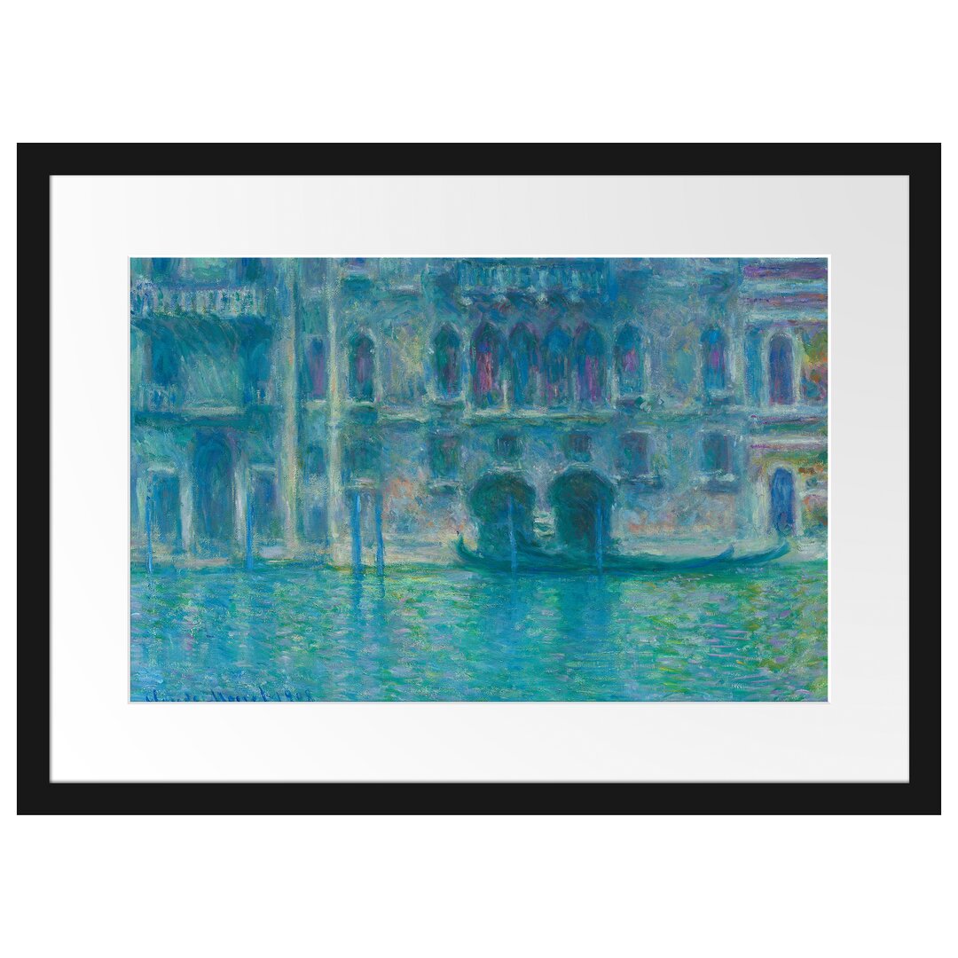 Gerahmter Kunstdruck Palazzo Da Mula in Venice von Claude Monet