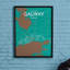 Galway City Map - No Frame Print-385923927