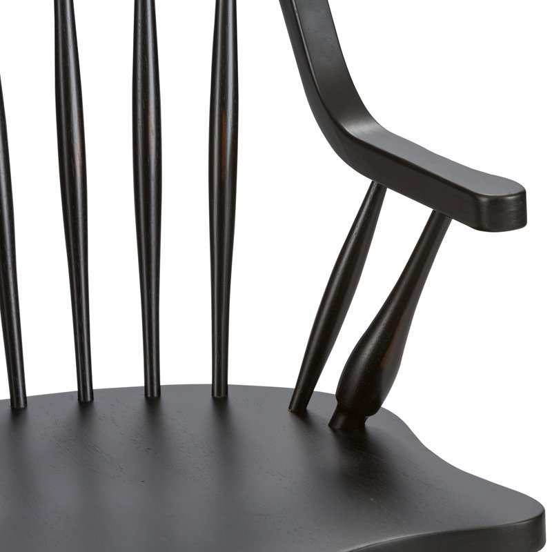 Fauteuil à dossier Windsor Hendry Hahira, Noir
