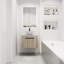 Meuble-lavabo de 24 po avec lavabo en céramique, conception à fixation murale en chêne blanc, porte à fermeture douce, 2 armoires à porte, style flottant, vaste espace inférieur, armoire moderne, lavabo d'art, charnières à fermeture douce, fixation murale,