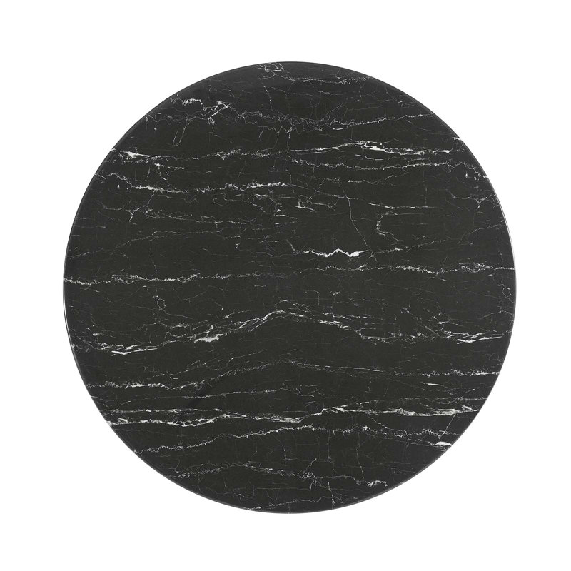 Table de salle à manger Modway, H 29,5 po x L 40 po x l 40 po, Noir, Blanc