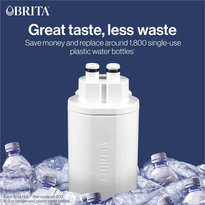 Brita Hub White Countertop Water Filtration System with 12 Cup Reservoir