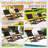 Cassandry Solid Wood Rope Patio Bistro Set, Foldable Reclining Chairs (Set of 3)