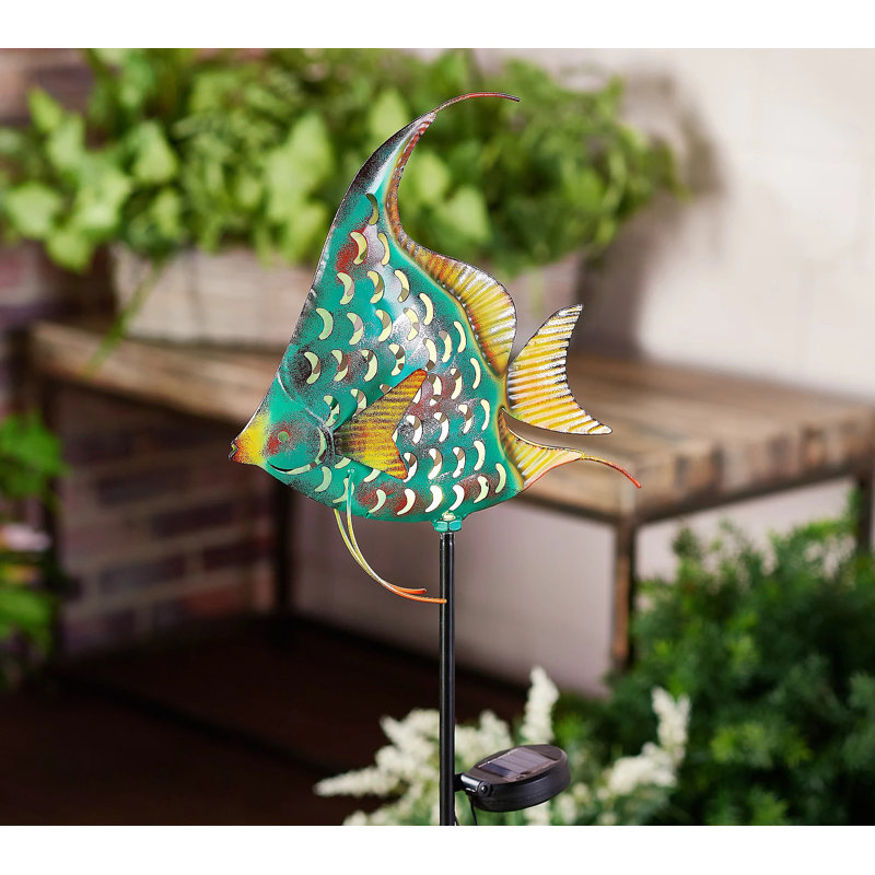 Piquet de jardin Ange solaire découpé au laser Huma