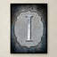 « letter i », art textuel sur toile tendue-21938903