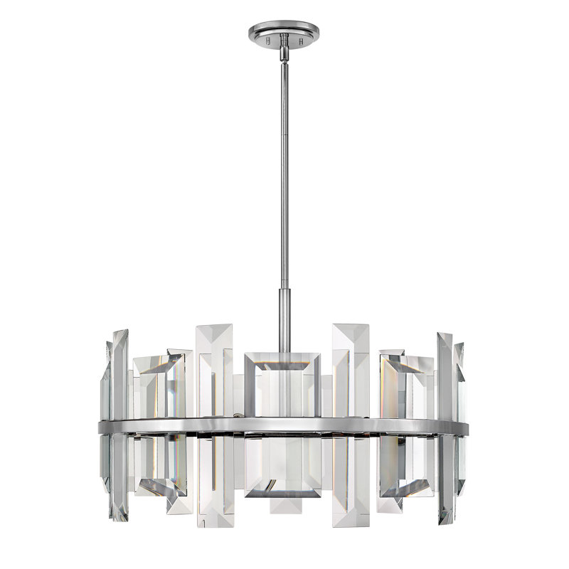 Odette 9 - Light Wagon Wheel Chandelier, Polished Nickel