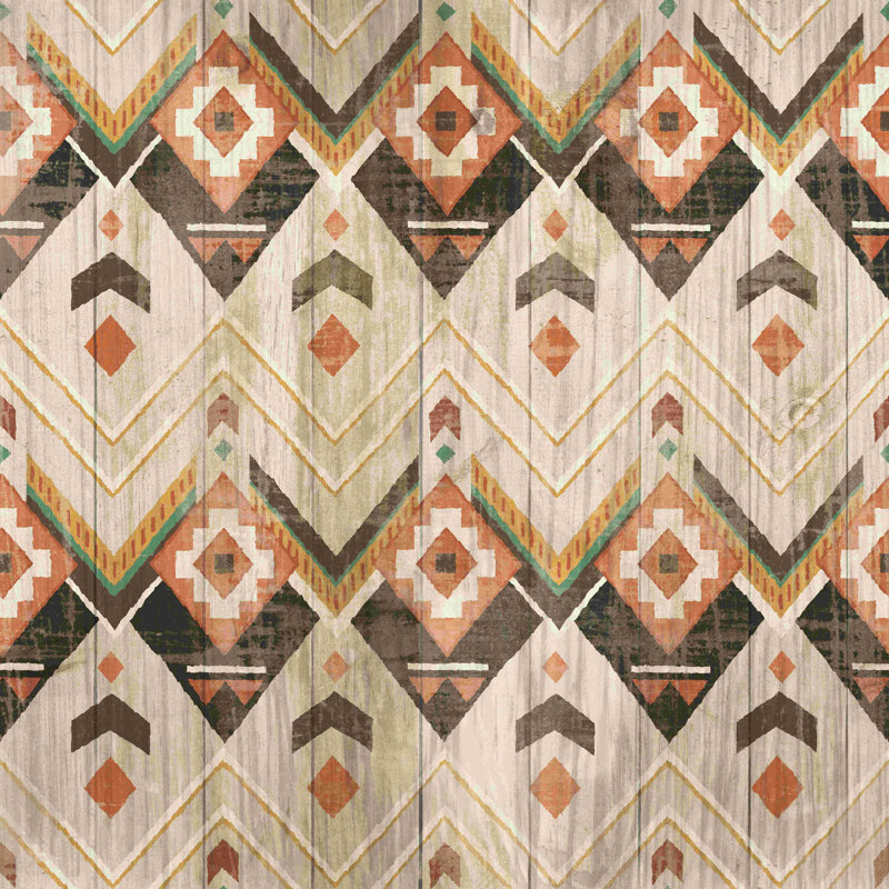 " Natural History Lodge Southwest Pattern VI " by Wild Apple Portfolio, 12" H x 12" W, No, Wrapped Canvas