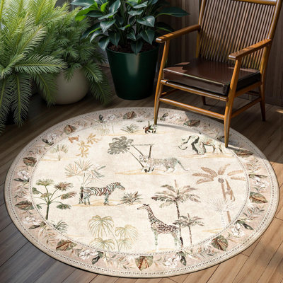 Animals Print Washable Ultra-Thin Non-Slip Area Rug