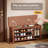 Solid Rubberwood Shoe Rack Bench with Flip-Up Storage-649115640
