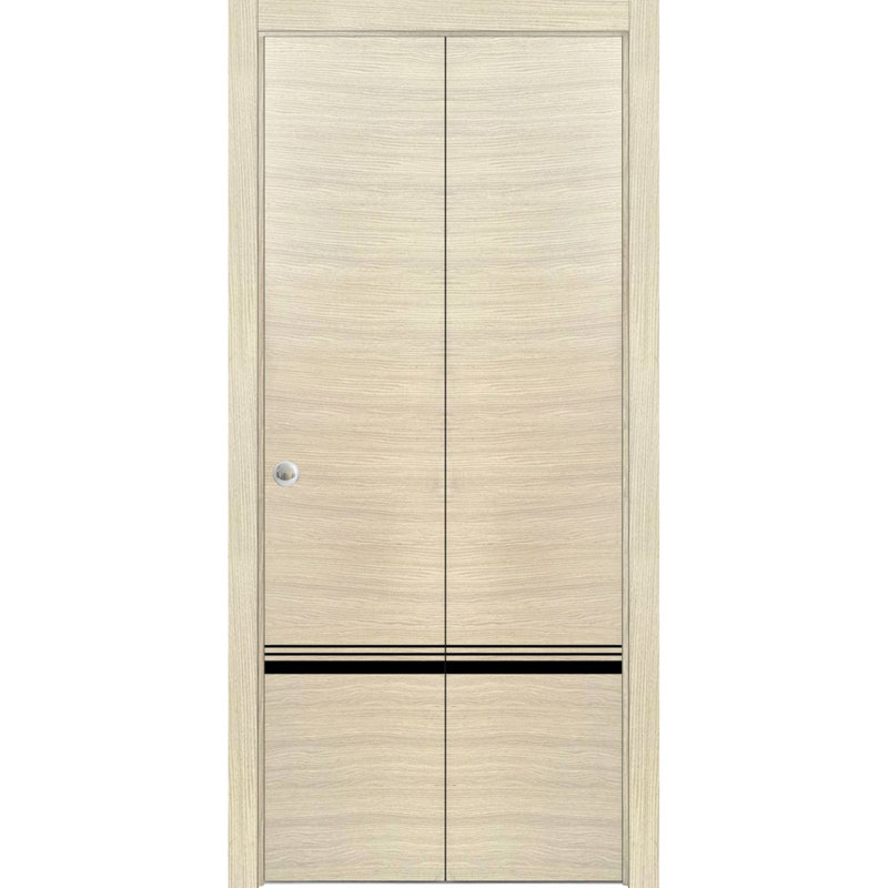 Porte pliante à panneaux en bois, 72 po x 84 po