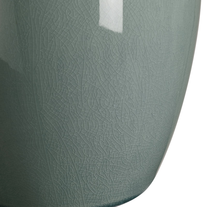 Lampe de table 22,5 po en céramique avec abat-jour tambour, Vert