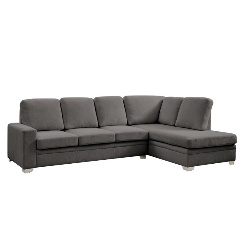 Alcott Corner Sofa, Grey Linen, Right Hand Facing