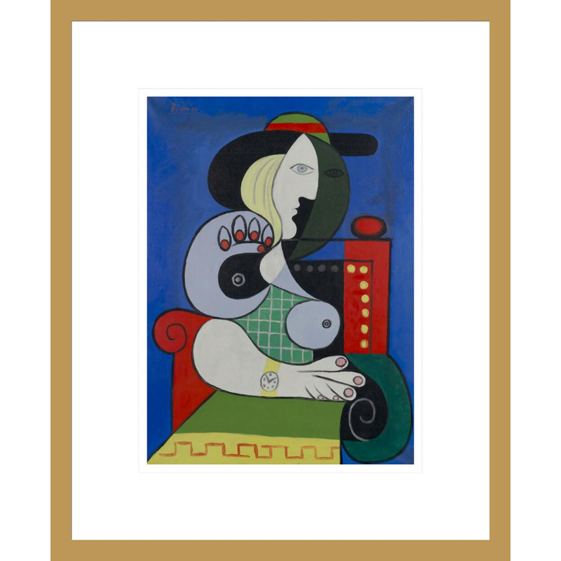 Femme à la montre par Pablo Picasso, H 16,75 po x l 13,74 po