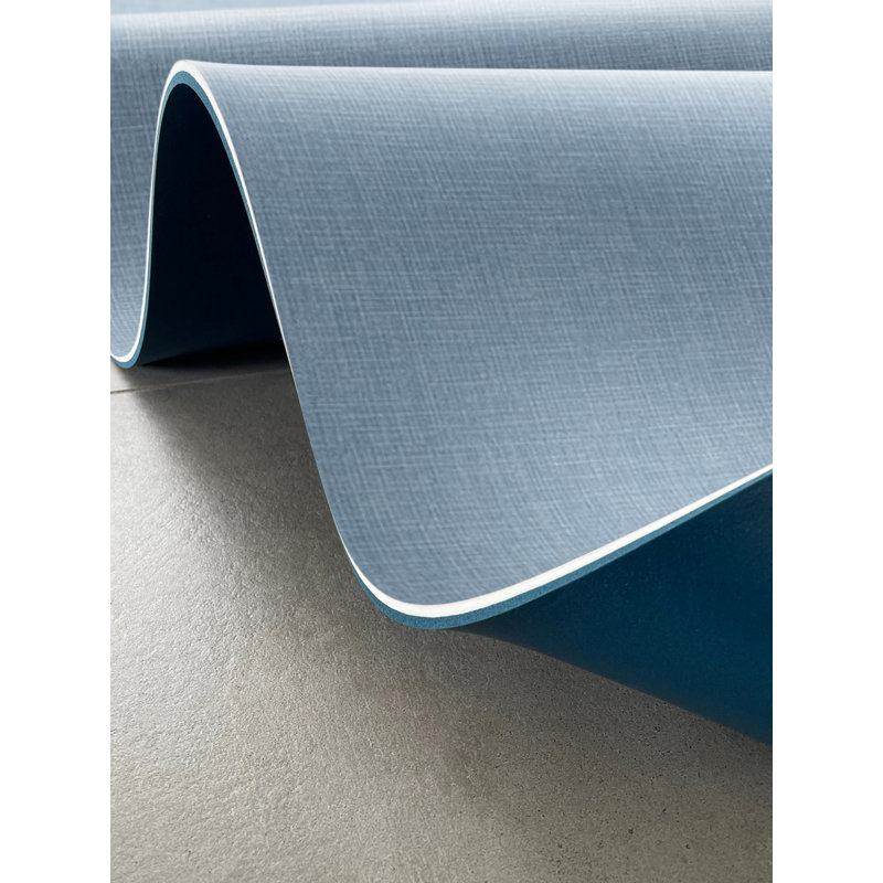 Telar Light Blue Cushioned Kitchen Mat, Rectangle 2' x 6'