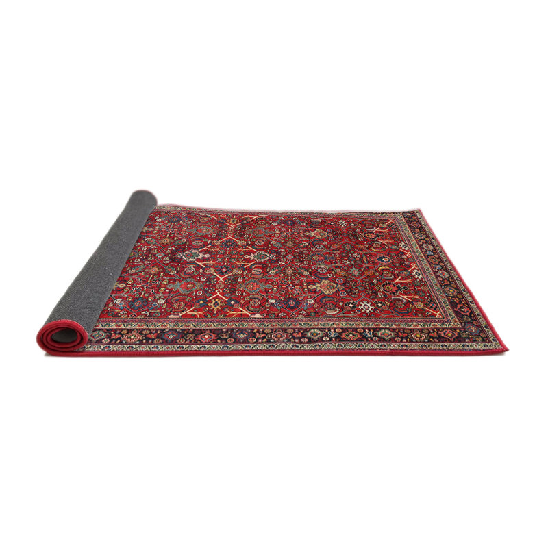 Tapis de style oriental rouge, Rond 7 pi