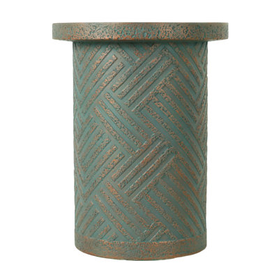 Cement Outdoor End Tables For Patio, Gardenaccent Table, Modern Small Round Side Tablefor Outside, Tree Stump Garden Stool Drumtable Indoor And Outdoor