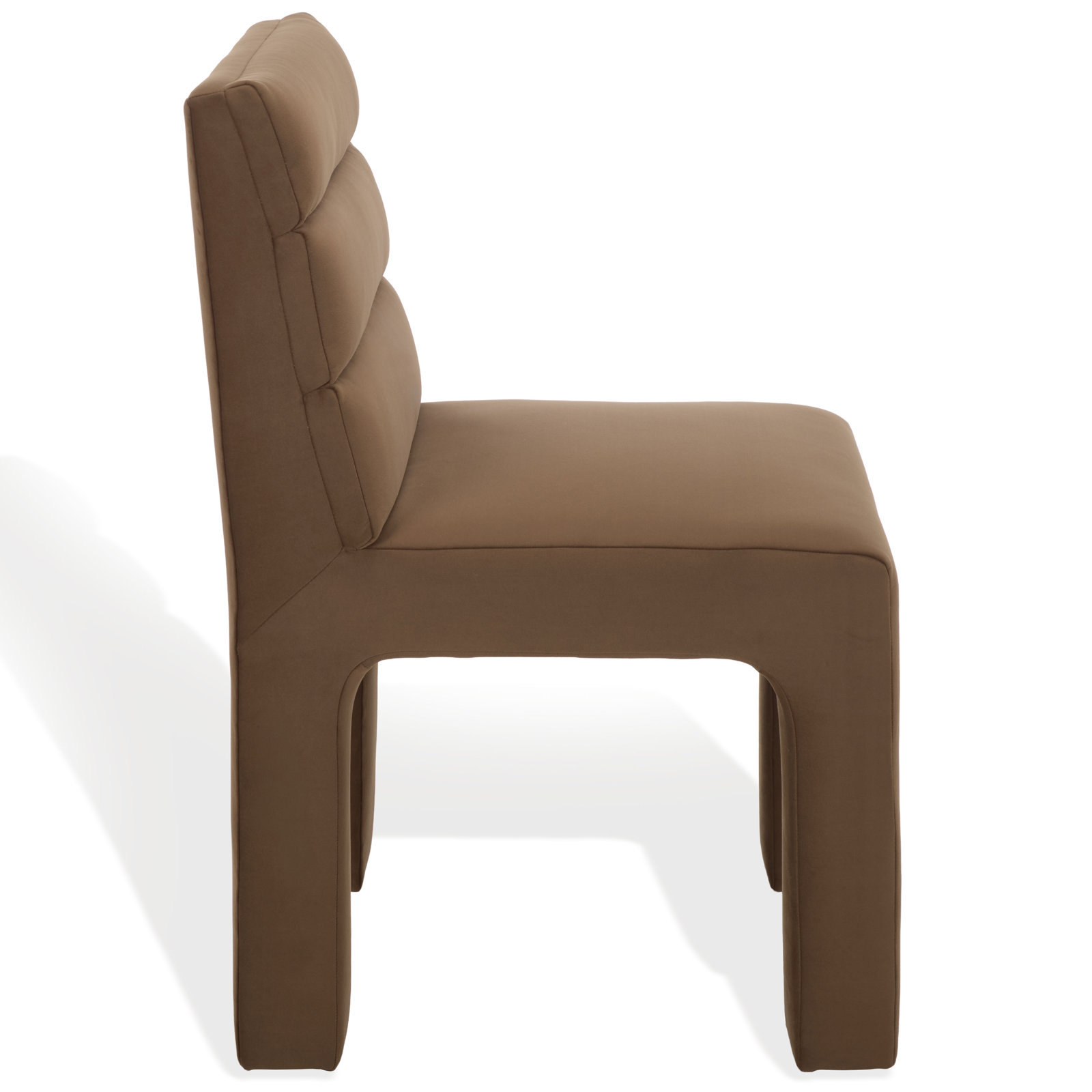 Shepha Dining Chair, Light Brown Velvet