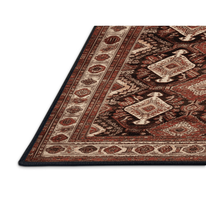 Tapis brun lavable à la machine, Rectangulaire 2 pi x 3 pi