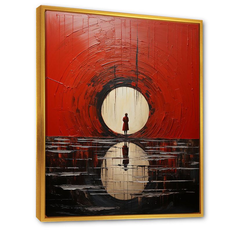 " Bowling Crimson Strike ", Gold Floater Framed, 32" H x 16" W