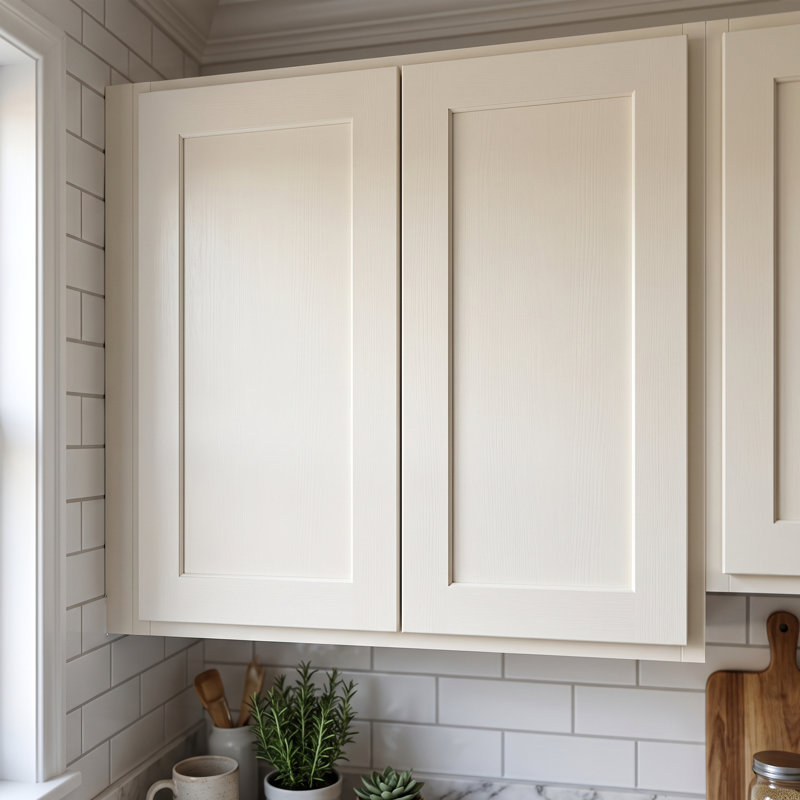 24" W x 30" H Soft White Shaker Ready-to-Assemble Wall Cabinet with Solid Wood Doors