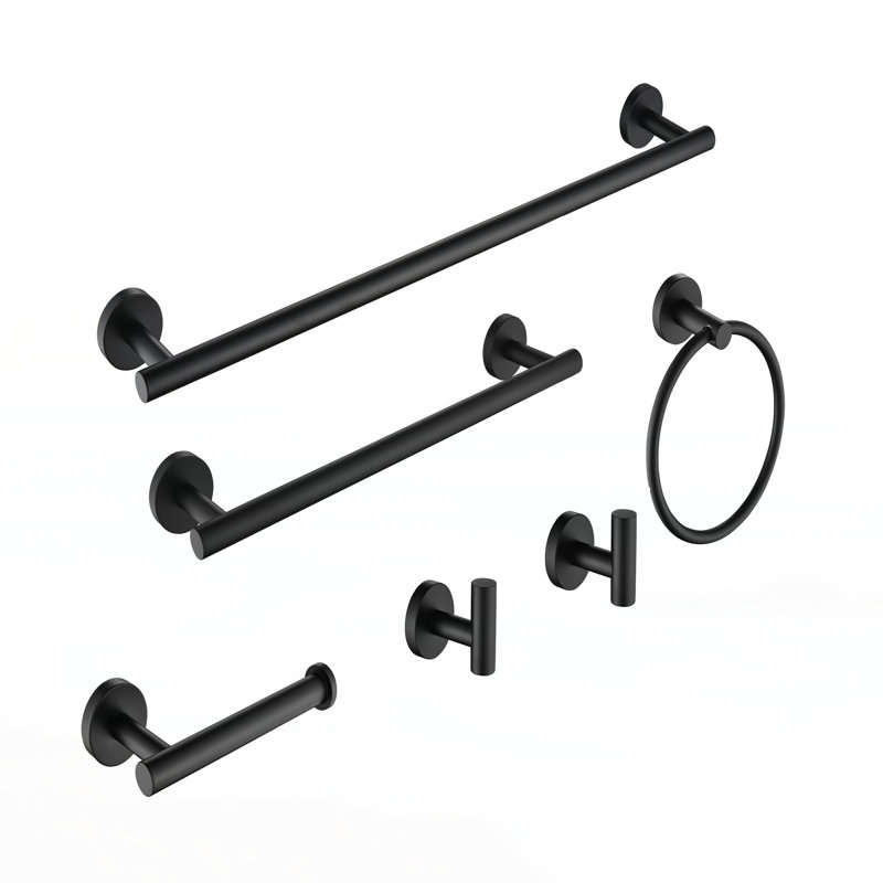 Porte-serviettes, Noir mat