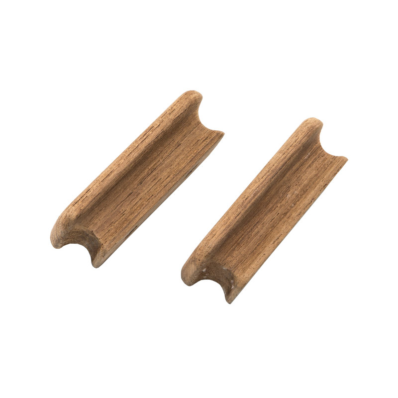 2 Pack Teak Rectangular Drawer Knob