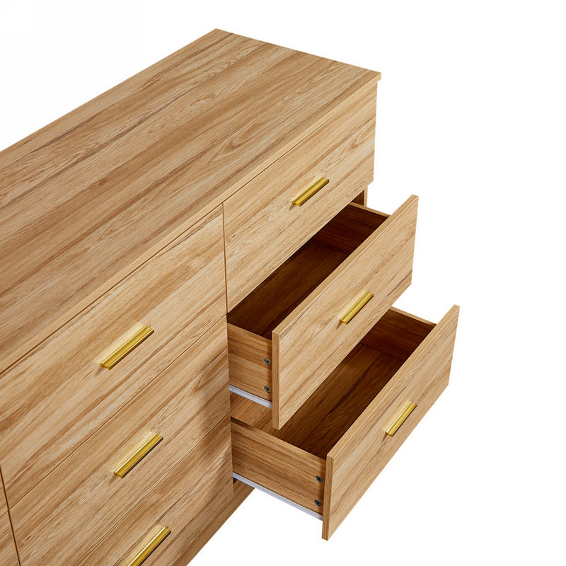 Commode moderne à 9 tiroirs pour la chambre à coucher - Vaste commode de rangement, robuste et sécuritaire, Noir