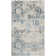 Florence-Graham Pp Viscose Cotton Weft + Warp Latex Floral Rug in Blue/Creme