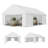 White Waterproof Wedding Canopy Tent - UV Resistant Outdoor Party Shelter with Roll-Up Doors, Ventilation & Reflective Strips for Receptions, Markets, Backyard Events-110906691