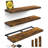 Floating Shelves For Wall, 36 Inches Wall Mounted Wood Shelves For Bathroom, Bedroom, Living Room, For Storage/Decor With 30Lbs Capacity - Rustic Brown,Set Of 3-124534138