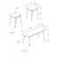 Ensemble de table, ensemble de 3 pièces, café, bout, côté, décor, salon, stratifié brun foncé, Mid-Century, moderne-130556782
