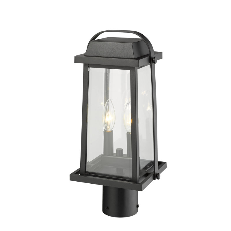 Sisto Transparent Pier Mount Light, Black