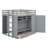 Loft Bed With Drawers, Shelves And Light-983247484